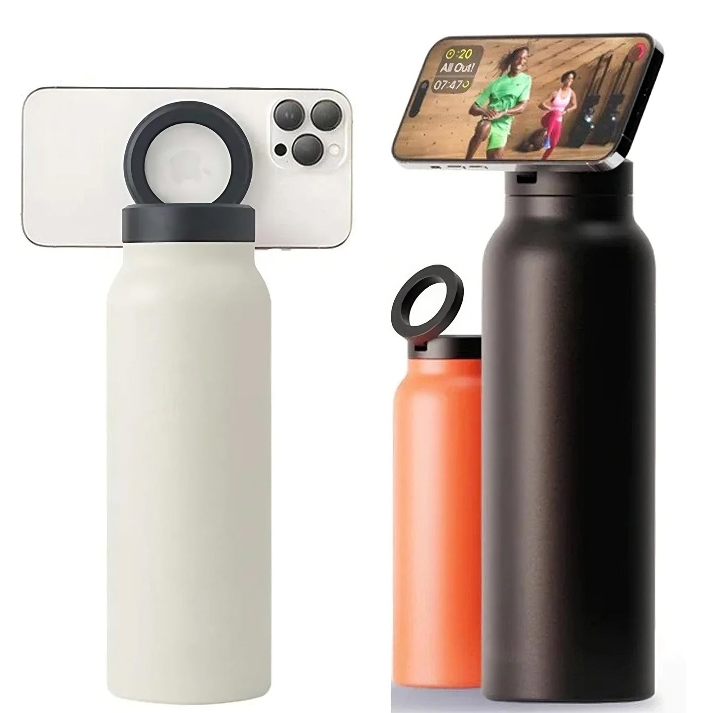 Water Bottle with MagSafe Phone Holder